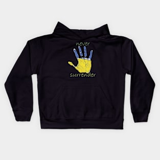 never surrender Kids Hoodie